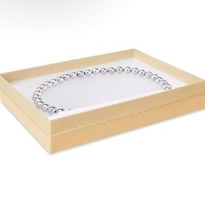 90 pcs. Clear Top Jewelry Boxes - 7 x 5 x 1 1⁄4" (Necklace in photo not incl)